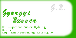 gyorgyi musser business card
